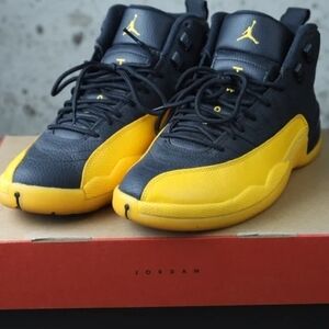 Air Jordan Black and Yellow Sneakers